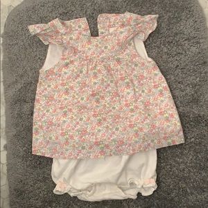 Janie and Jack floral top and bloomers set